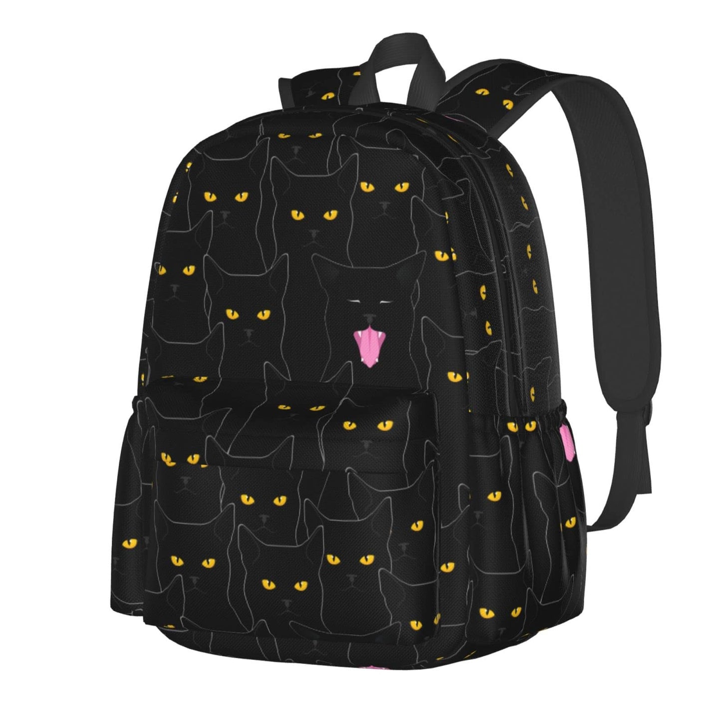 famliihw Black Cat Backpack Bookbag Laptop Backpacks Multipurpose Daypack for Boys Girls School Men Women Travel Hiking