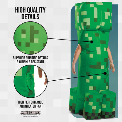 Disguise Minecraft Creeper Inflatable Costume , Green