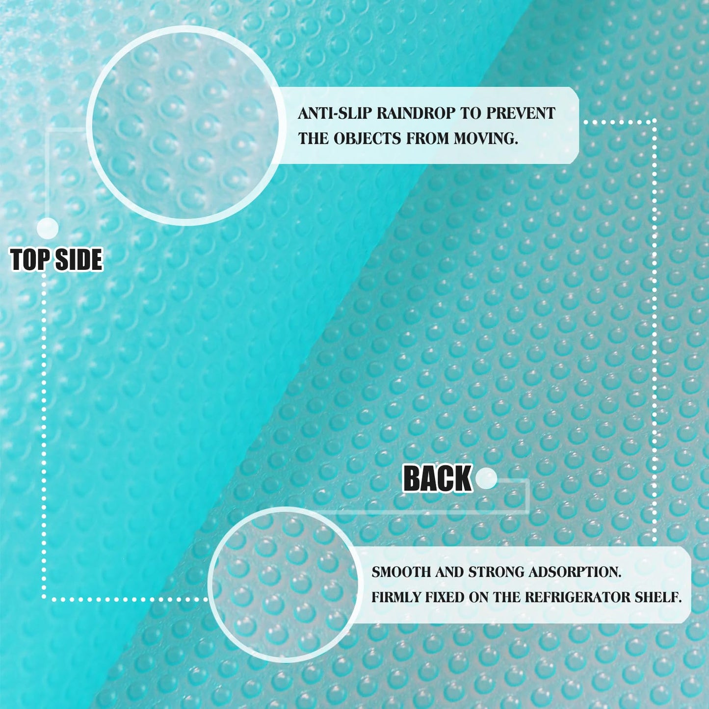 Daixers 20Pcs Refrigerator Liners, Washable Fridge Liner Shelf Mats Refrigerator Pads for Cupboard Cabinet Drawer Home Kitchen Accessories Organization (Blue)