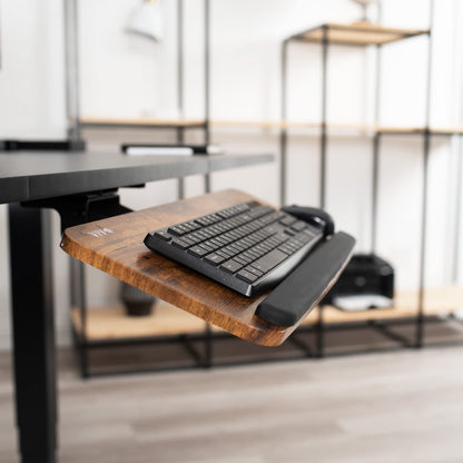VIVO Adjustable Computer Keyboard & Mouse Platform Tray Ergonomic Under Table Desk Mount Drawer Underdesk Shelf (MOUNT-KB03B)