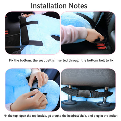 FHSGGP Travel Pillow Car Pillow Kid Car Sleeping The Sleeping Aid for Adults and Kids on Road Trips Kids Travel Pillow Gray