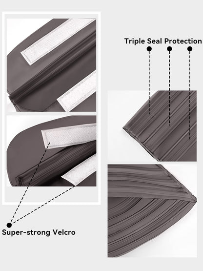 HEETA 2-Pack Waterproof Pouch with Waist Strap, Screen Touchable Dry Bag with Adjustable Belt for Phone Valuables for Kayaking Swimming Snorkeling Boating Fishing Surfing Beach (Black & Grey)