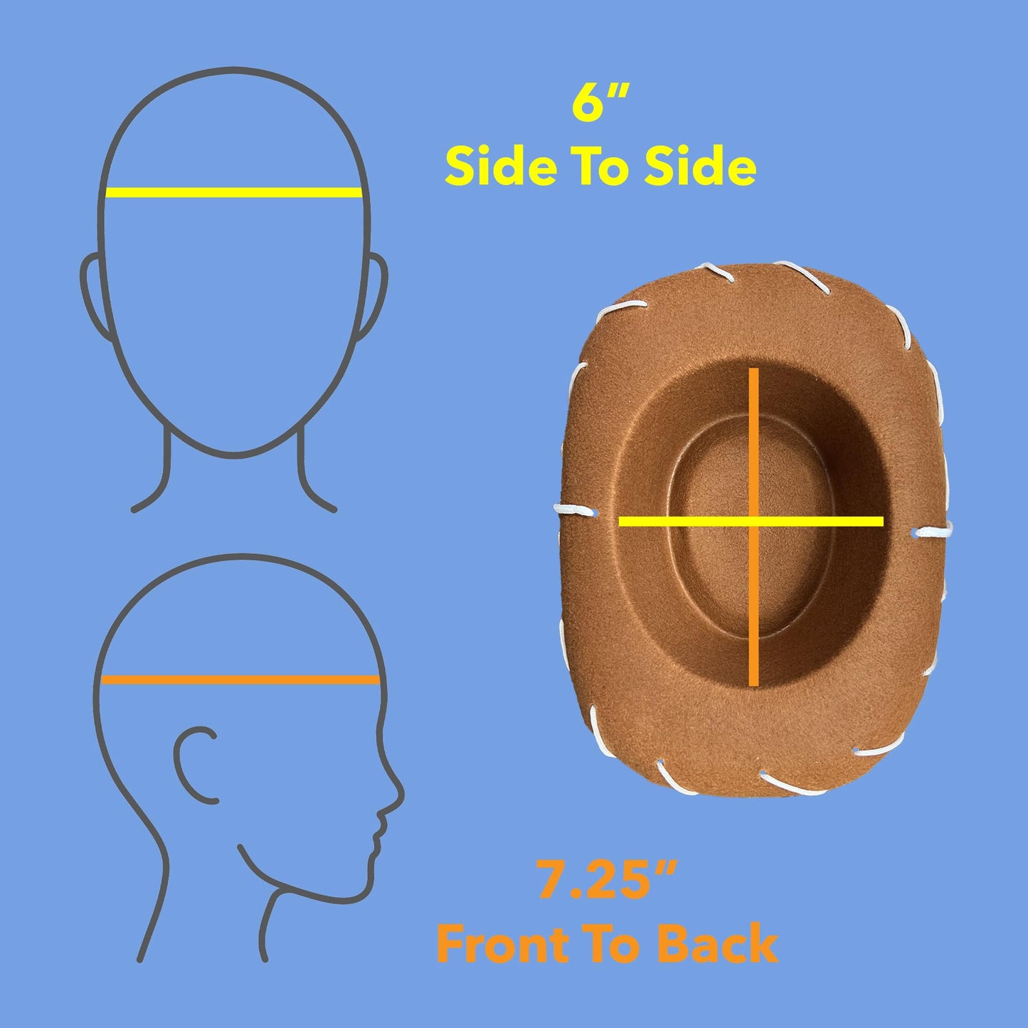 GiftExpress Brown Felt Cowboy Hat with Chin Strap - Cowgirl Costume Accessory for USA Western Rodeo Theme Party & Pretend Play - Young Boy & Girls, Child Size