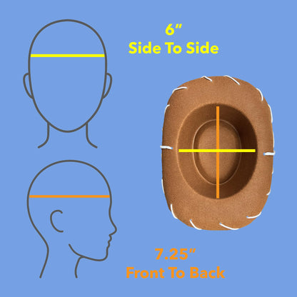 GiftExpress Brown Felt Cowboy Hat with Chin Strap - Cowgirl Costume Accessory for USA Western Rodeo Theme Party & Pretend Play - Young Boy & Girls, Child Size