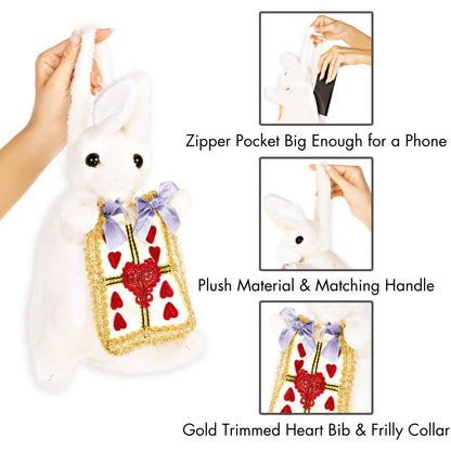 Leg Avenue womens Rabbit Purse Costume Accessories, Rabbit Purse White/Gold, One Size US
