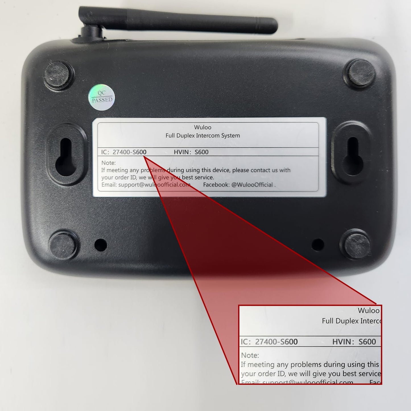 Hands-Free Intercoms Wireless for Home Business, Wuloo Upgrade Two Way Audio Intercom System for Elderly, Full Duplex Room to Room Intercom with 5280 ft Range Clear Sound Anti-Interference, Pack of 2