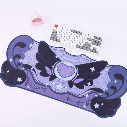 GeekShare Large Gaming Mouse Pad Dark Purple Non-Slip Rubber Back Mouse Pad Big Desk Mat for Keyboard and Mouse,Perfect for Gaming or Home Office Work - Star Wings Dark Version