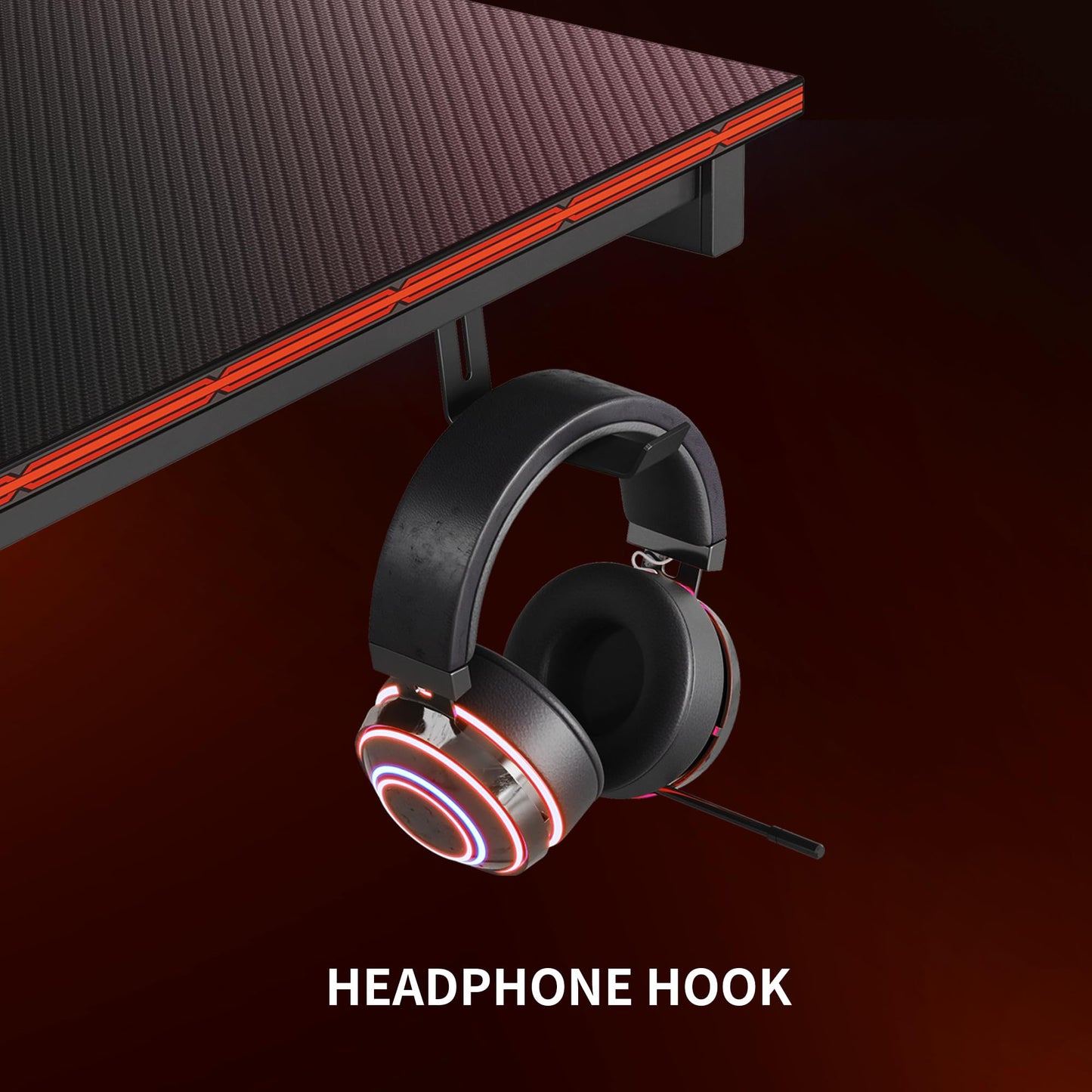 CubiCubi Gaming Desk 32 Inch PC Computer Desk, Home Office Desk Table Gamer Workstation, Simple Game Table, Black