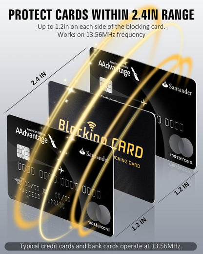 Schembo RFID Blocking Card,Contactless NFC Debit Credit Card Passport Protector, One Card Protects Entire Wallet/Purse for Men & Women, Smart Slim Design Perfectly Fits in Wallet/Purse (4Pack Black)