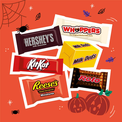 Hershey Miniatures Assorted Flavored, Halloween Candy Bulk Bag, 35.93 oz (115 Pieces)