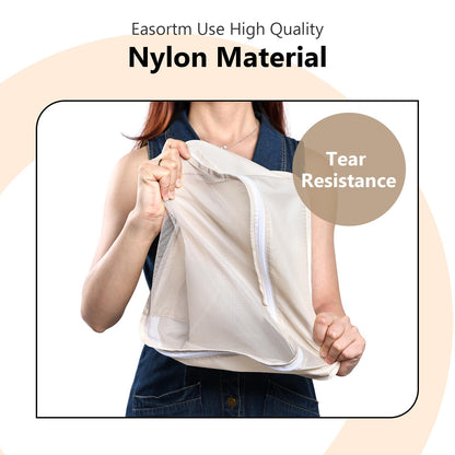 Easortm Packing Cubes for Travel - 9 Set Large Travel Cubes Luggage Organizer Bags Set With Laundry Bags/Shoe Bag/Toiletry Bag (Beige)