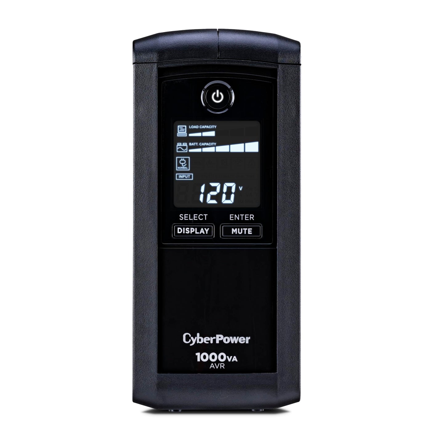 CyberPower CP1000AVRLCD Intelligent LCD UPS Battery Backup and Surge Protector, 1000VA/600W, 9 Outlets, AVR, Mini-Tower, UL Certified