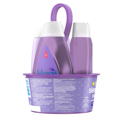 Johnson's Baby Sleepy Time Bedtime Gift Set with Relaxing NaturalCalm Aromas, Bedtime Baby Bath Shampoo, Wash & Lotion, Baby Bedtime Essentials, Hypoallergenic & Paraben-Free, 3 Items