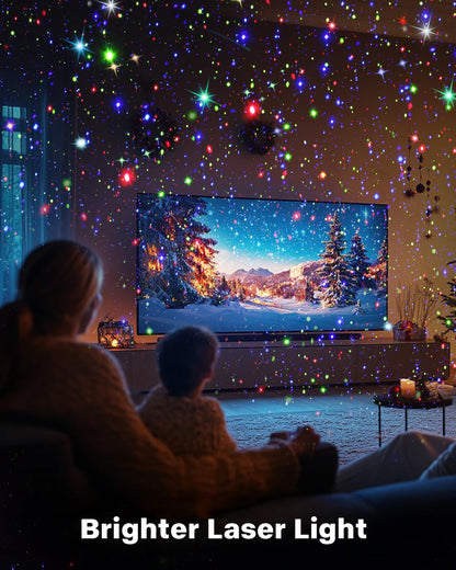 Laser Christmas Projector Lights Outdoor, Christmas Decorations Stars Light Show, Holiday Projector Decorations for House/Garden/Party