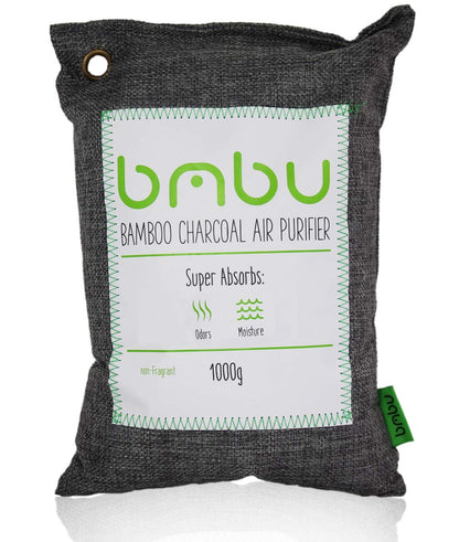 1000g Large Bamboo Charcoal Air Purifier Bag - Car Deodorizer Freshener - Remove Odor and Control Moisture in Your RV, Camper, SUV, Truck, Closet, Mobile Home, Storage - Non fragrant 1kg