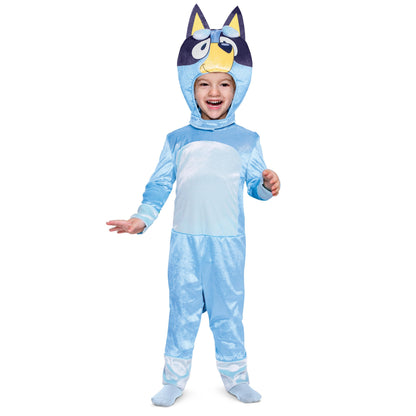 Disguise Bluey Costume for Kids, Official Bluey Character Outfit with Jumpsuit and Headpiece, Classic Toddler Size Small (2T)