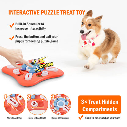knitly Dog Puzzle Toys, Interactive Treat Puzzle for IQ Training and Mental Enrichment, Large Medium Small Dog Toys for Brain Stimulation, Best Dispensing Slow Feeder Gifts for Puppy