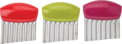 Joie Crinkle Cutter Kitchen Knife for Vegetables, Stainless Steel Blade, Colors May Vary