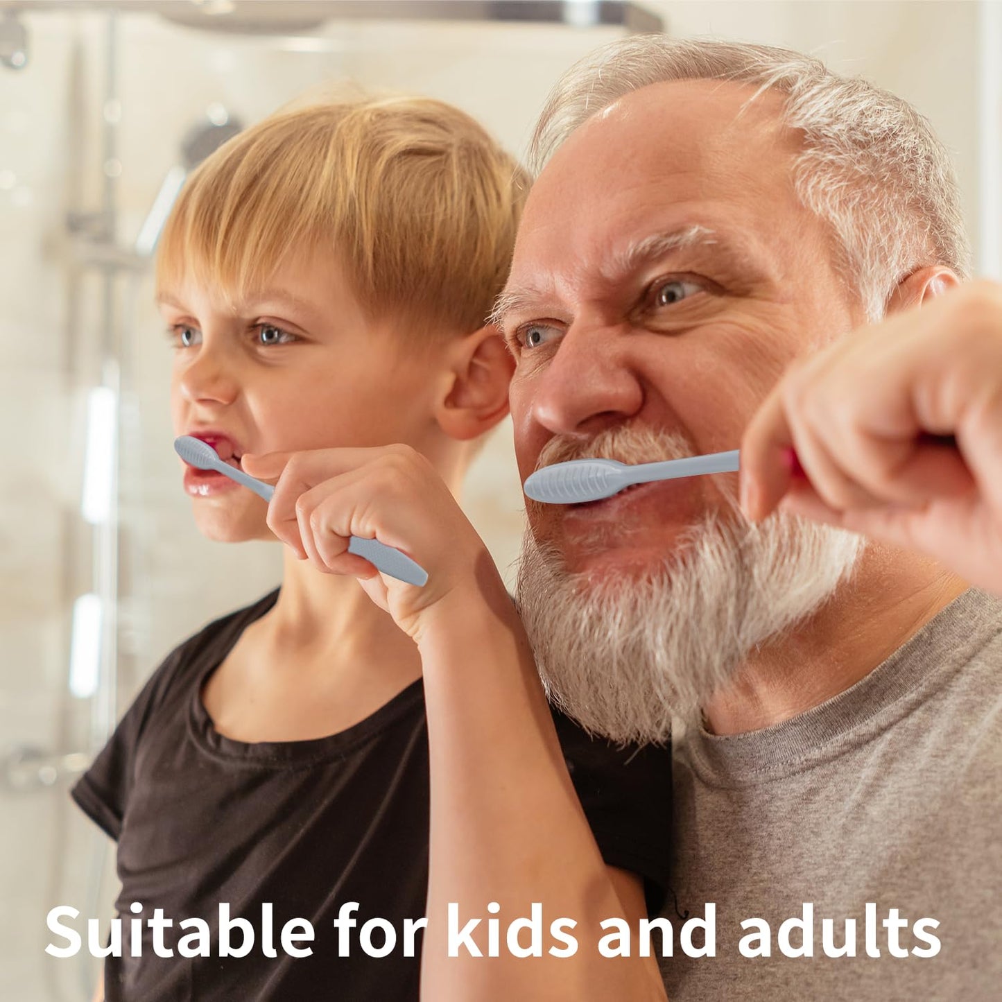 DR.BRIGHT 40-Pack Individually Wrapped Toothbrushes with Tongue Scraper | Bulk Soft Bristle Toothbrush Set for Adults, Travel-Friendly Disposable Toothbrushes for Hotels, Dental Offices(Multi-Colored)