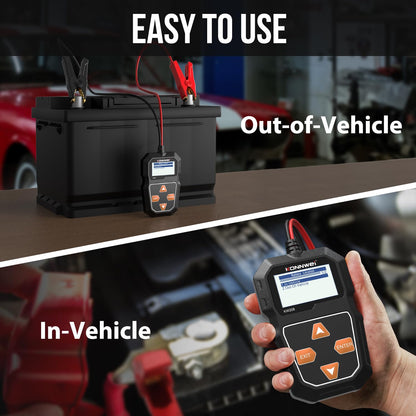 KONNWEI KW208 12V Car Battery Tester, Battery Load Tester Automotive 12V Alternator Starter Tester Digital Auto Battery Analyzer Charging Cranking System Tester for Car Truck Marine Motorcycle Boat