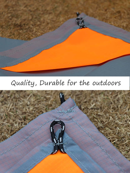 Orga'Neat Pocket Picnic Blanket, Sandproof Lightweight Pocket Camping Tarp, 55″x 60″ Foldable & Fits into Small Bag, Water Resistant Washable Quick Dry Compact Beach Mat for Outdoor Recreation