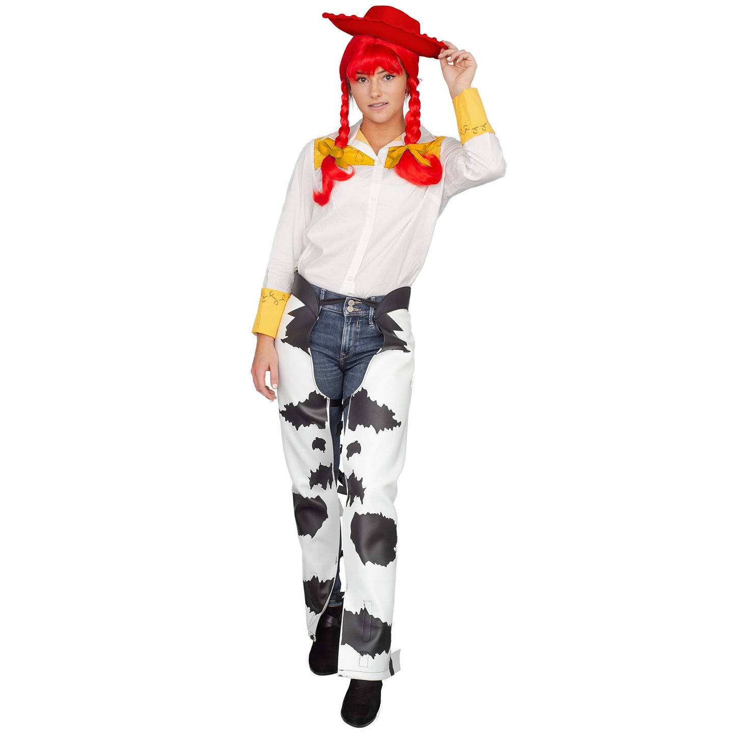 Costume Agent Jessie Cowboy Cowgirl Chaps Halloween & Cosplay Costume Accessory for Adults - White
