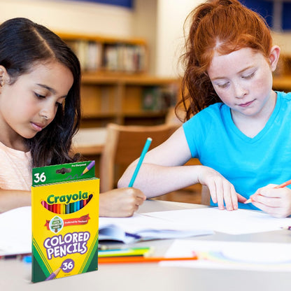 Crayola Colored Pencils (36ct), Kids Pencil Set, Back to School Essentials, Must Have Classroom Supplies for Kids, Pre-Sharpened Coloring Book Pencils, 3+