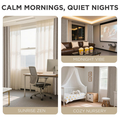 Joydeco Blackout Curtains for Bedroom - Natural Linen Curtains 52" W x 84" L (Pack of 2), Thermal Insulated 100% Blackout 2 Panels Linen Rod Pocket & Back Tabs Light Blocking Drapes for Living Room