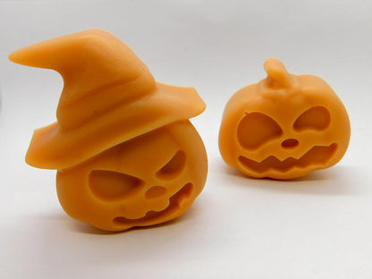 2 Silicone Halloween Soap Molds - Day of The Dead Soaps - Pirate Party Cakes Skulls Crossbones - Pumpkins Ghosts Bats Bath Bombs Random Colors by Jolly Jon
