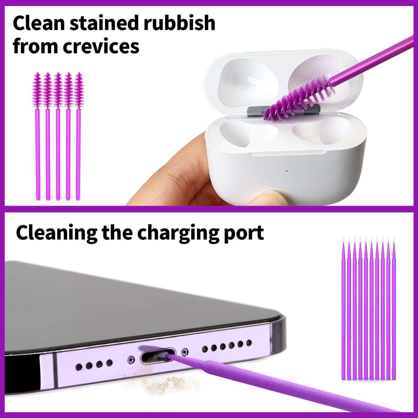 Cleaner Kit for Airpod, Earbud Cleaning Putty, Cleaning Kit Compatible with Airpods iPhone, fits Earbud Phone Ear Wax Dirt, Cleaning with Putty, Cleaning Pen, Microfiber Cleaning Cloth & Brushes