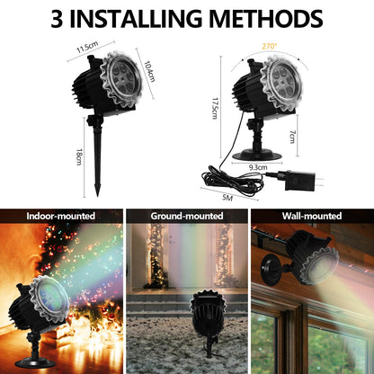 Halloween Decorations,MOSSNDAR 96 HD Patterns Halloween Christmas Projector Light Outdoor,Holiday Projector Light with RF Remote,Waterproof Landscape Lamp Projector for Garden Party,Xmas New Year Gift