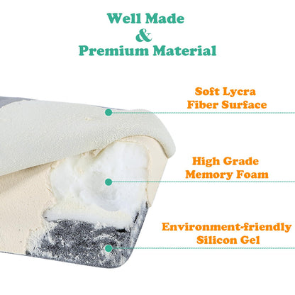 Keyboard Wrist Rest & Mouse Wrist Rest Set, Memory Foam Ergonomic Wrist Pad for Computer Keyboard Laptop Wrist Support, Arm Rest for Desk Accessories in Home Office School(Black)