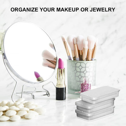 Empty Slide Top Tin Containers for Lip Balm, Crafts, Storage Kit - .25oz, 6 Pack