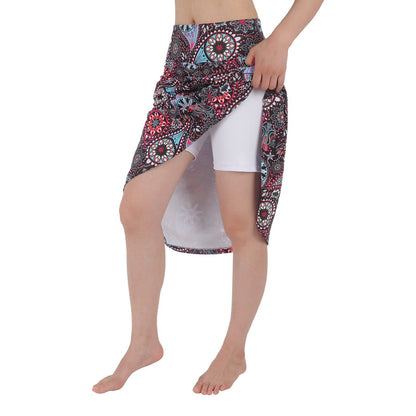 CZRLHYT Women's Skorts Skirts 25" Knee Length Modest Athletic Skirts with Pockets Sunflower S