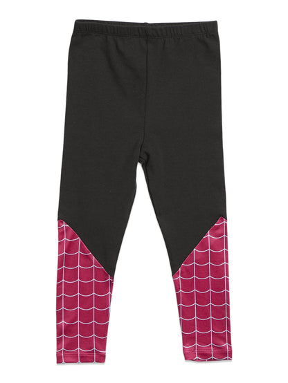 Spider-Man Spider-Gwen Ghost Spider Little Girls Cosplay T-Shirt and Leggings 6