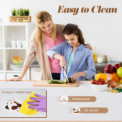 Drawer Shelf Liner for Kitchen Cabinets, Non Adhesive Slip Resistant Shelf Paper Easy to Clean, Strong Grip Thickened Waterproof Washable Mats for Pantry Shelves Cupboard Dresser(White, 12 in x 10 FT)