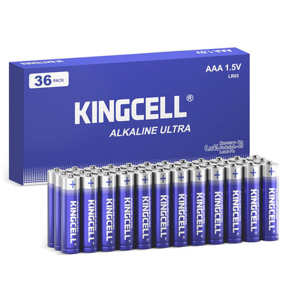 KINGCELL AAA Batteries 36 Count Pack, 1.5V Triple A Batteries with 10 Years Shelf Life, High Performance Alkaline AAA Batteries for TV Remote, Clock, Gaming Controller, Kids Toy