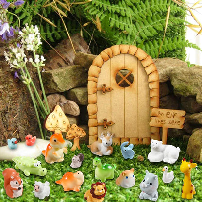 DIYDEC 40pcs Mini Resin Animal 40 Styles Tiny Resin Animals Miniature Little Small Animal Figures Bulk for Micro Fairy Garden Landscape Accessories Dollhouse Hide Crafts Decor Aquarium Toys