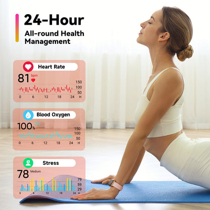 ENOMIR Smart Watch for Men Women, Alexa Built-in Fitness Tracker with Call Function & 2025 Upgraded 1.8" HD Anti-Fall Screen, IP68 Waterproof Heart Rate/Sleep/SpO2 Monitor, iOS Android Compatible