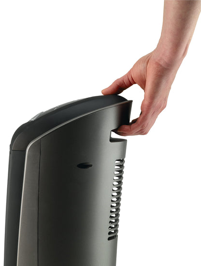 Lasko Tower Space Heater Indoor, Compact Electric Heaters for Indoor Use, Small Space Heater with Remote, Ideal Lasko Space Heaters for Indoor Use, 22.5 Inches, Grey/Black, 1500W, 751320