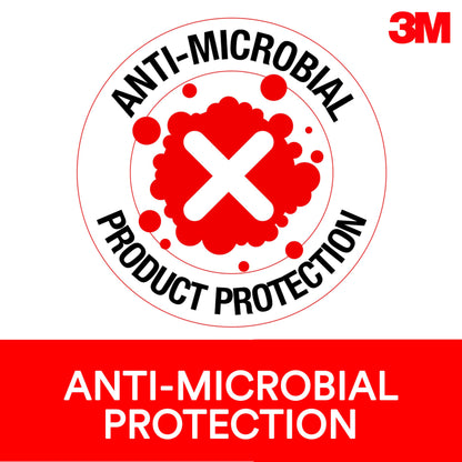 3M Gel Wrist Rest, Black Leatherette, 18 Inch Length, Antimicrobial Product Protection (WR309LE)