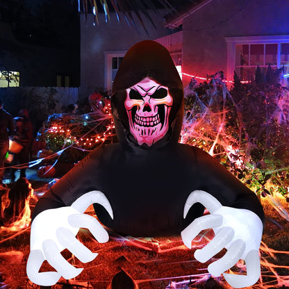 8 FT Length Halloween Inflatable Grim Reaper Halloween Decorations Halloween Outdoor Blow Up Yard for Halloween Outdoor Yard Decorations, Garden, Lawn,Indoor