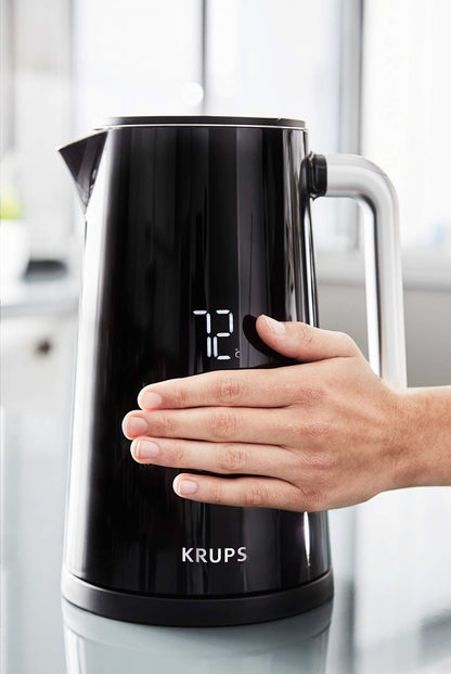 Krups Smart'n Light BW801810 Kettle, 5 Temperatures, 1.7 Litre Capacity, Stainless Steel Interior, Double-Walled, Black