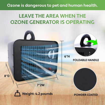 125W 70,000 mg/h Alpine Air Purifier Ozone Generator - Ozone Odor Eliminator, Ozone Machine & Skunk Odor Remover For House, Ozone Air Purifier, Commercial Ozone Generator For Car, Office, & Rooms