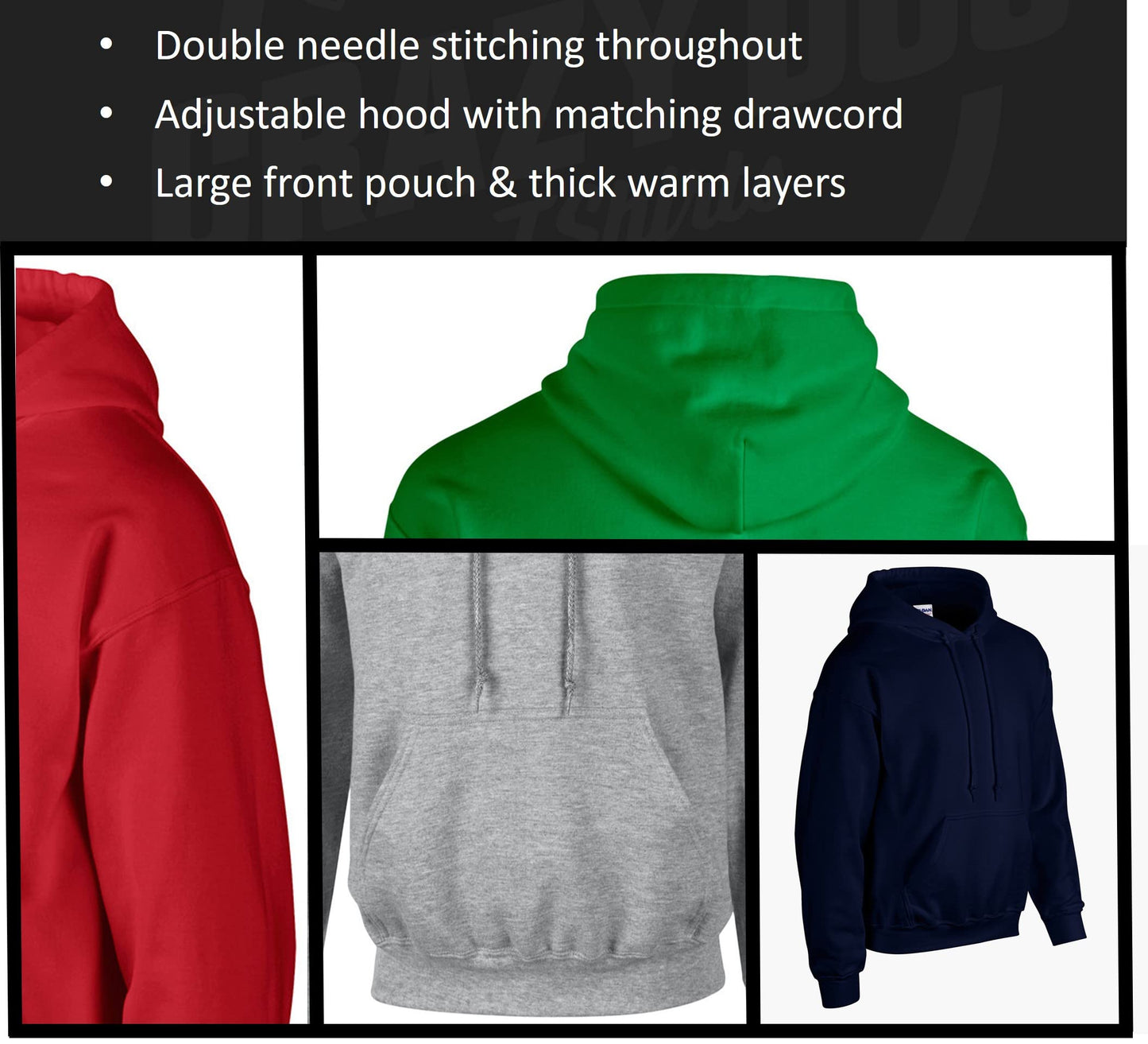 Crazy Dog Unisex Zombies Eat Brains Don't Worry You're Safe Novelty Hoodie Funny Halloween Sweatshirt Undead Sarcastic Humor Sweater Heather Red L