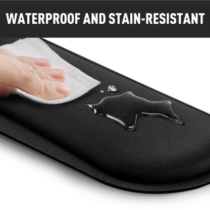 Gimars Upgrade Enlarge Silky Gel Memory Foam Keyboard Wrist Rest, Wrist Rest for Computer Keyboard, Ergonomic Design for Typing Pain Relief, Mousepad Rests, Wrist Support for Office, Gaming, Black