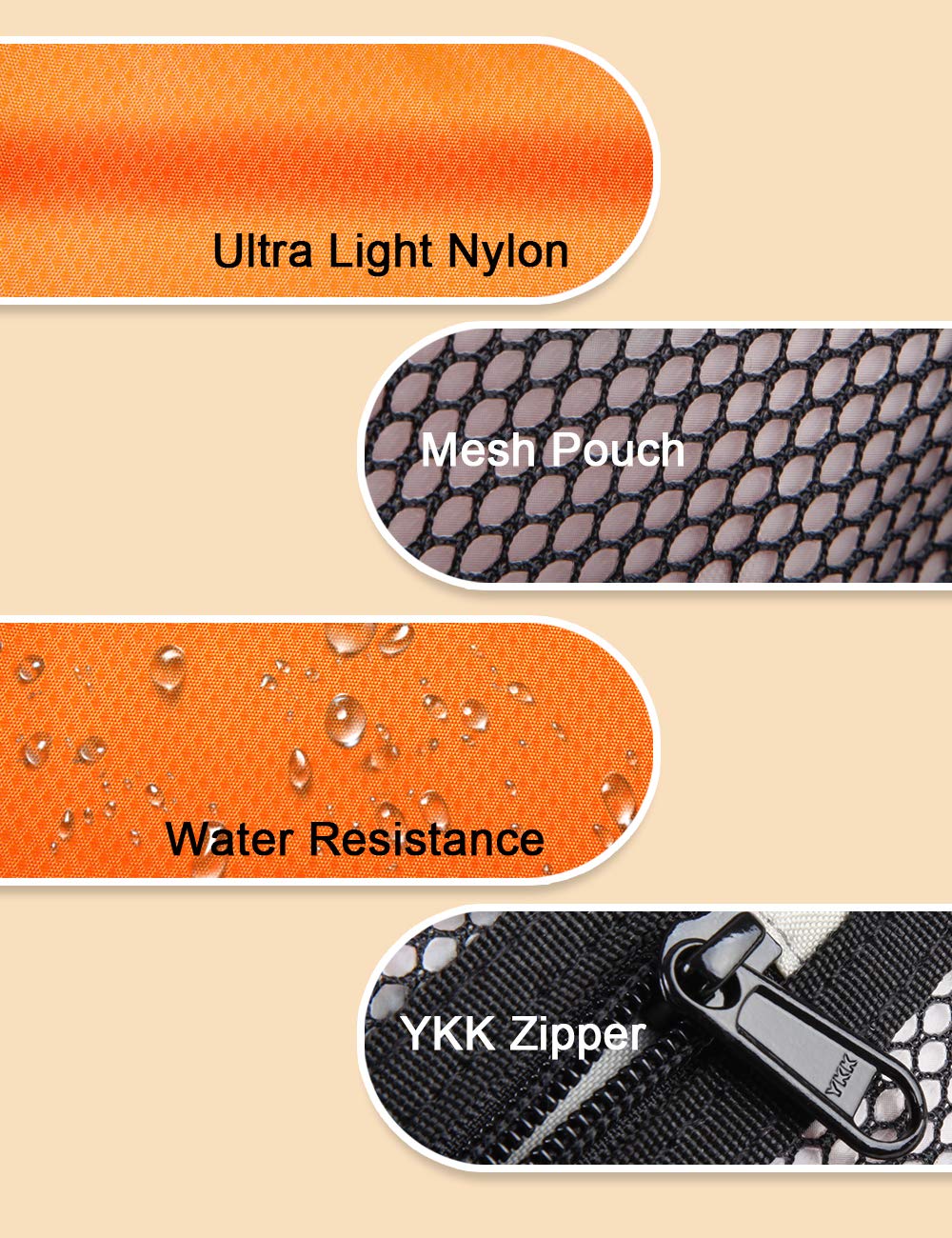 GOX Travel Toiletry Bag Dopp Kit Case for Men Multifunction Packing Organizer Pouch(Orange/Grey)