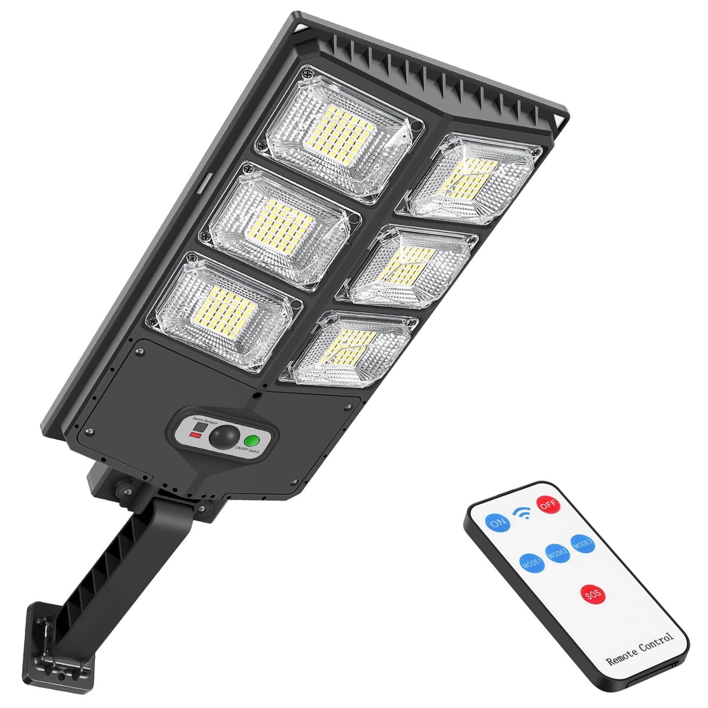 150W Solar Lights Outdoor, 8000LM Led Flood Light Motion Sensor with Remote Control, 3 Modes Solar Street Light Outdoor for Yard, Garden, Path, Parking lot - IP65 Waterproof