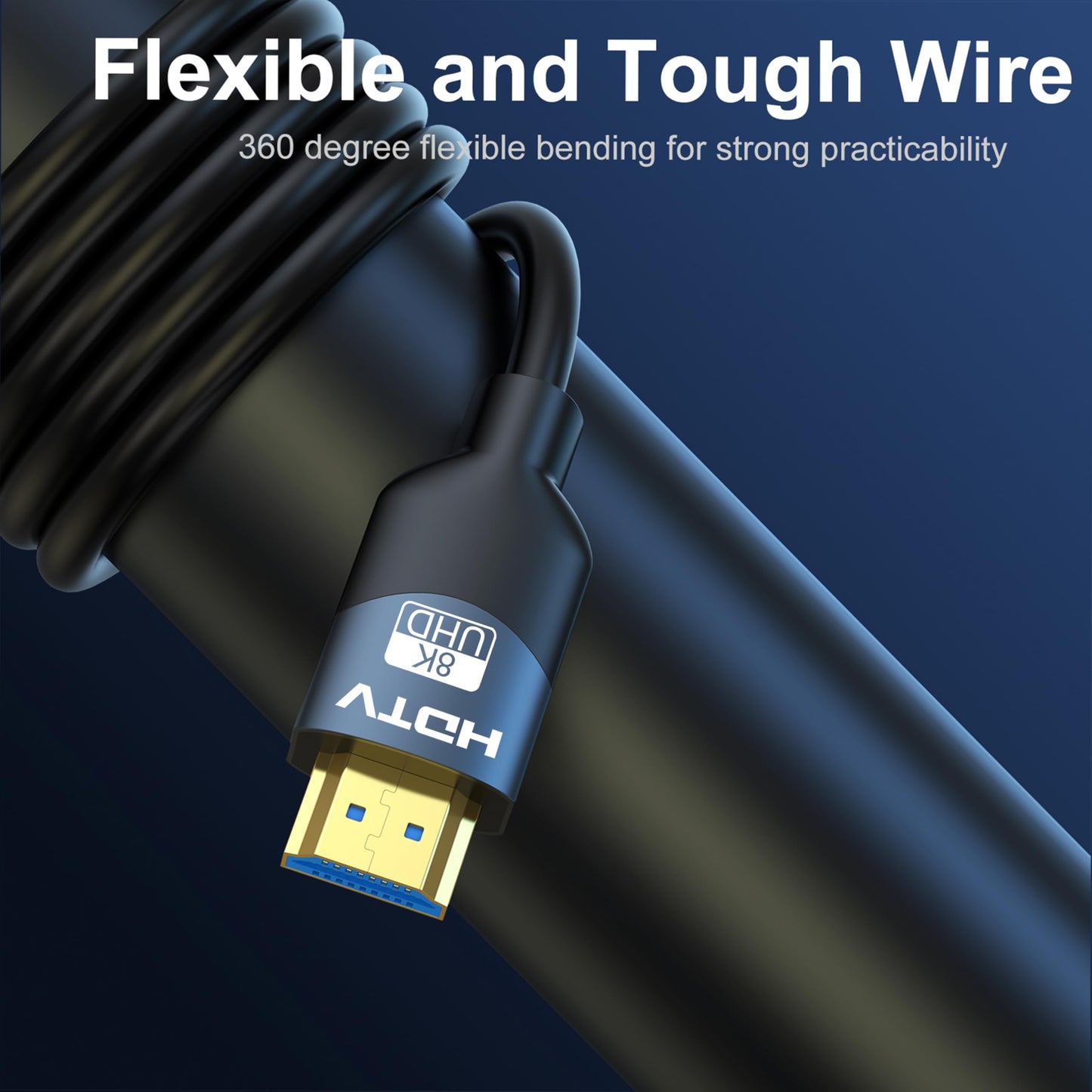 8K HDMI 2.1 Cables 6FT 5-Pack, High Speed HDMI Gaming Monitor Cable for PS5 TV-8K ARC&eARC HDMI Cord-165/180/240Hz, HDCP2.3, 3D/HDR10 for Soundbar, PS5, PS4, TV, Xbox, Roku, Cinema, Computer, Monitor