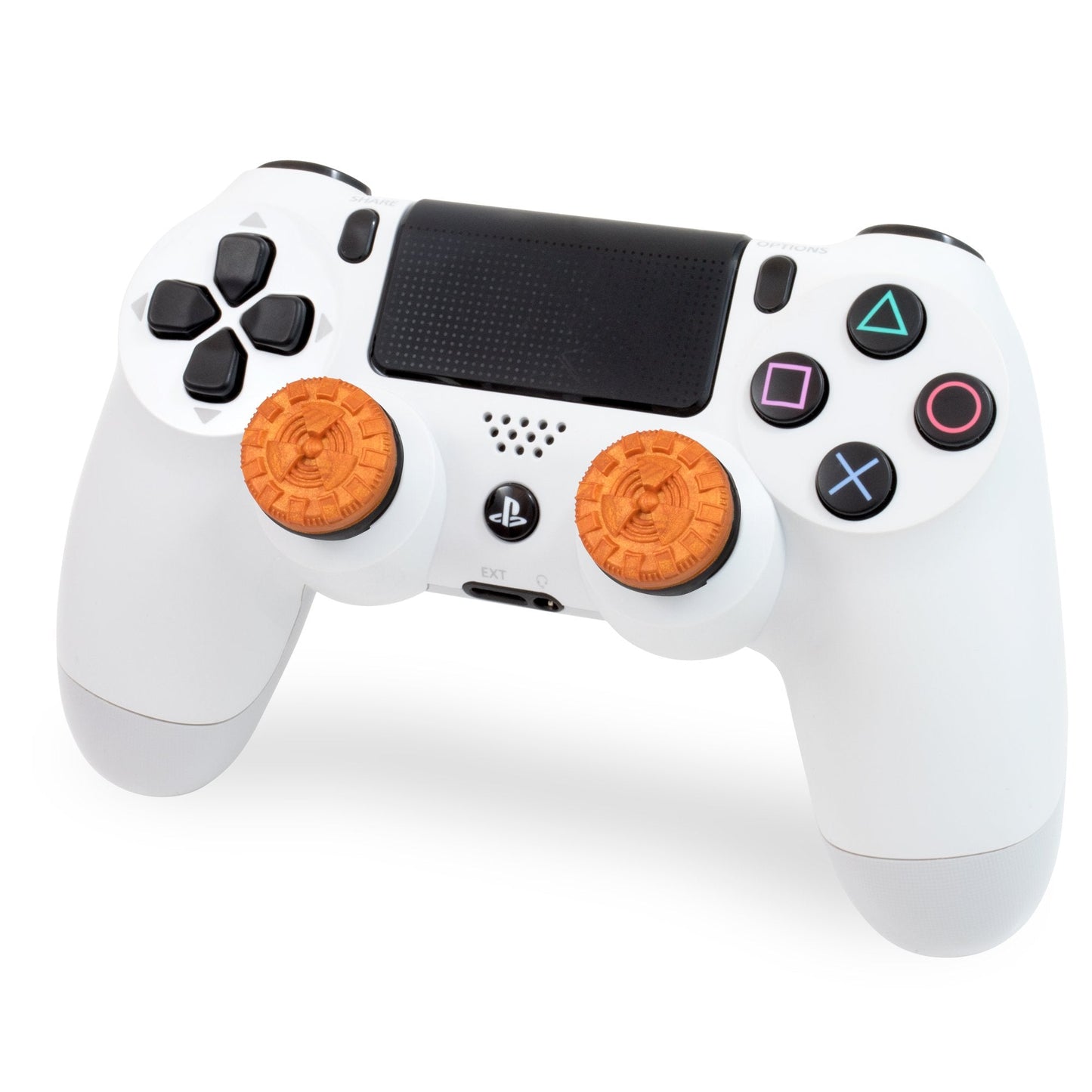 KontrolFreek Atomic for PlayStation 4 (PS4) and PlayStation 5 (PS5) Controller | Performance Thumbsticks | 2 Mid-Rise Convex | Orange